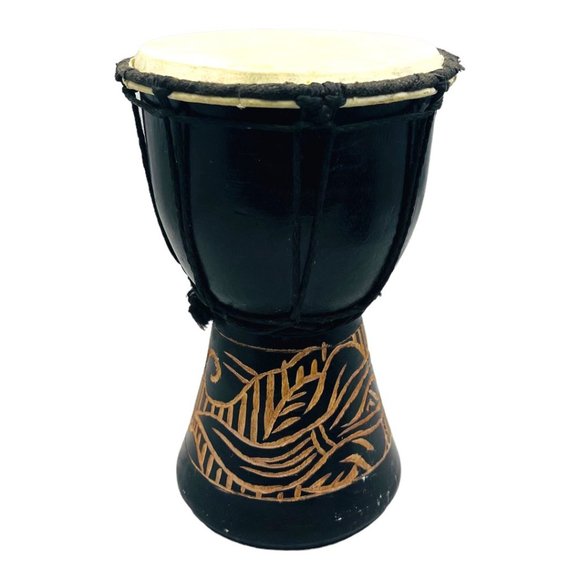 Handmade Small Djembe Drum 8" Tall  x 5.25" Wide - Picture 5 of 7